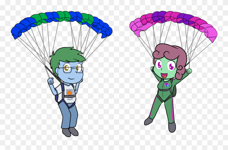 Transparent Parachutist Clipart - Cartoon - Png Download