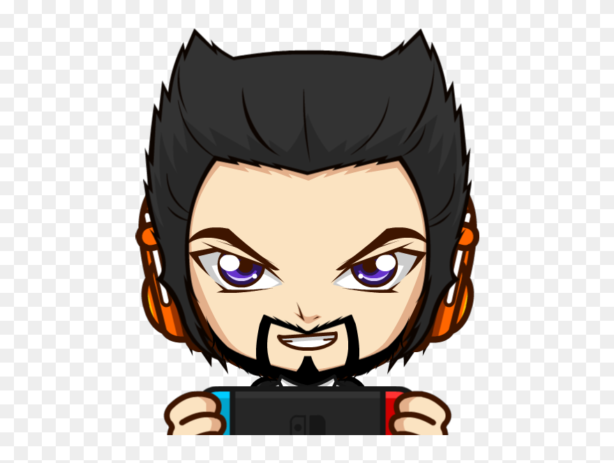 Cartoon Gaming Face Logo Clipart