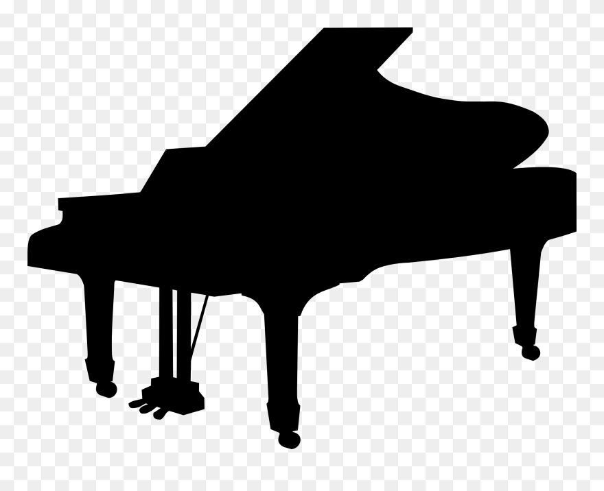 Piano Keyboard Musical Instruments Silhouette - Piano Silhouette Clipart - Png Download