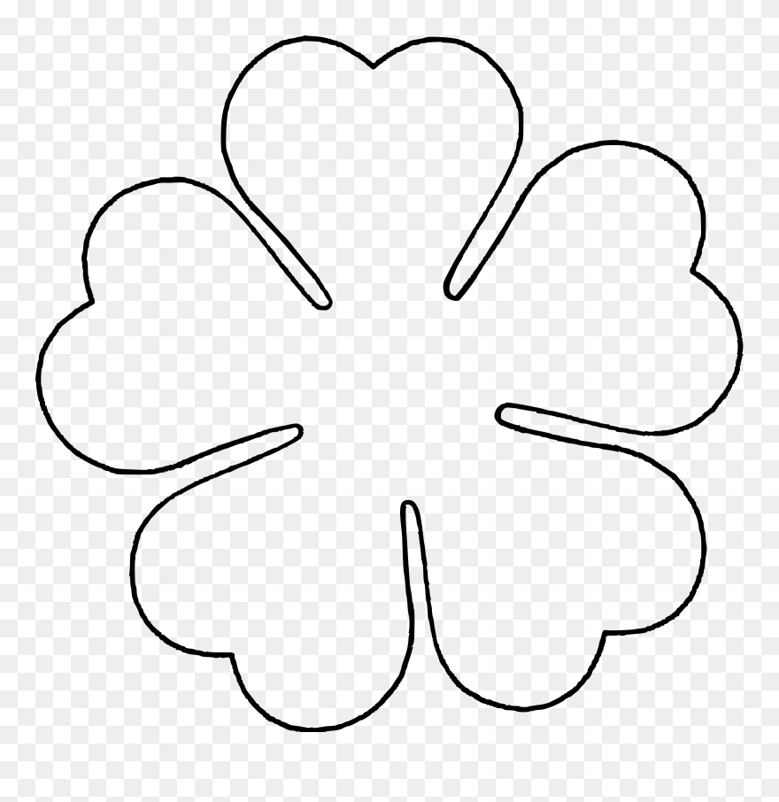 Paper Flower Rose Petal Template Clipart