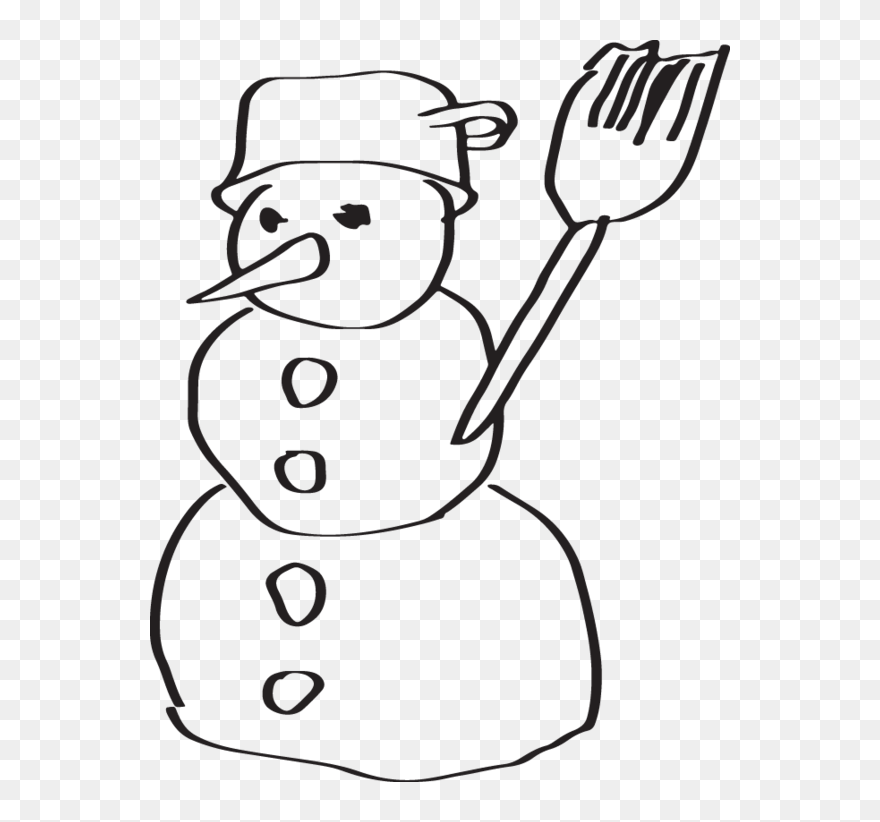 Snowman Png Sketch Clipart