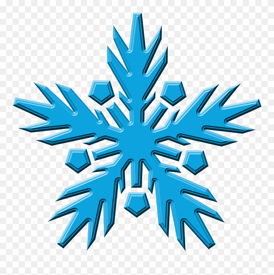 Cool Blue Snowflake - Layout School Magazine Ideas Clipart