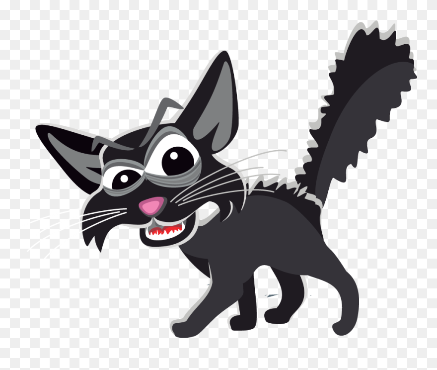 Cat Kitten Paw Clip Art - Scary Cat Clip Art - Png Download