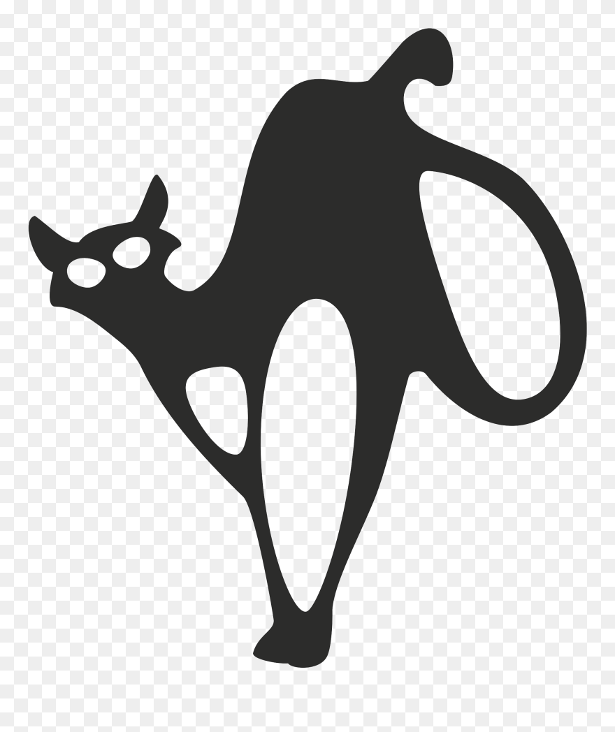 Clipart Halloween Black Cat - Black Cat - Png Download