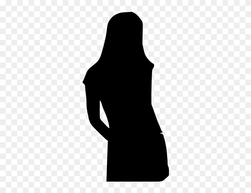 Girl Silhouette Png Clip Art - Silhouette Of A Girl Transparent Png