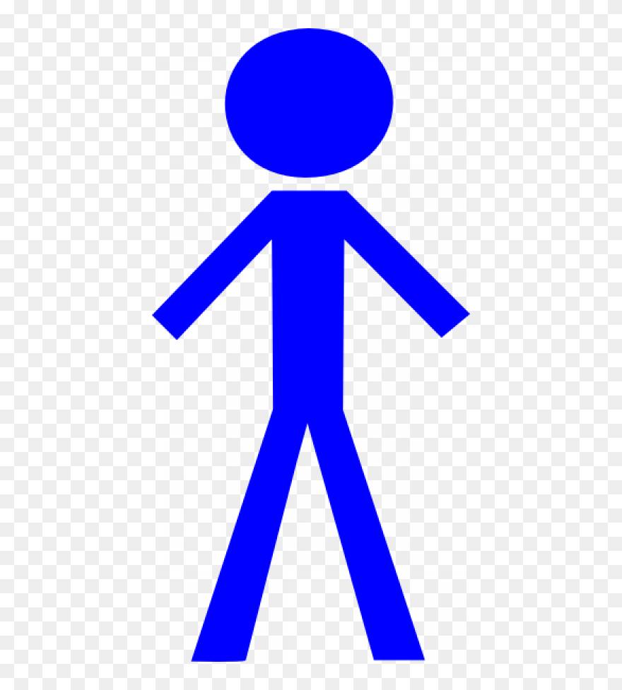 Blue Person Clipart Transparent Library Free Blue People - Stick Figure Clip Art - Png Download