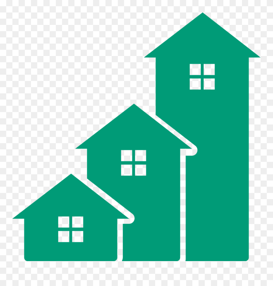 Three Overlapping Abstract People - Real Estate Project Icon Clipart