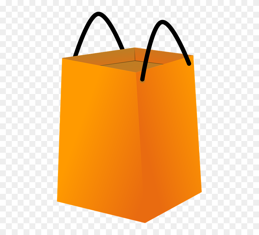 Your Cart Is Empty - Shopping Bag Orange Clipart