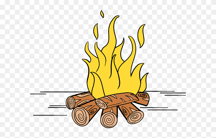 Campfire How To Draw A Fire Clipart