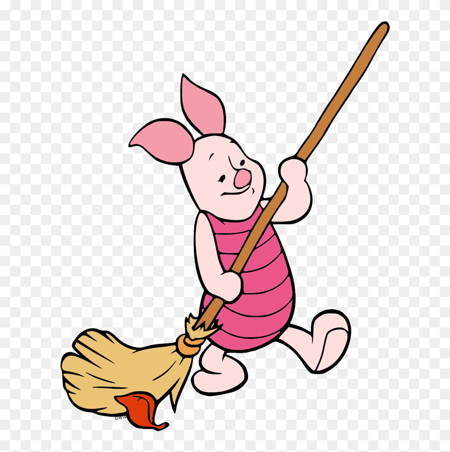 Clipart Mickey Mouse Sweeping - Png Download