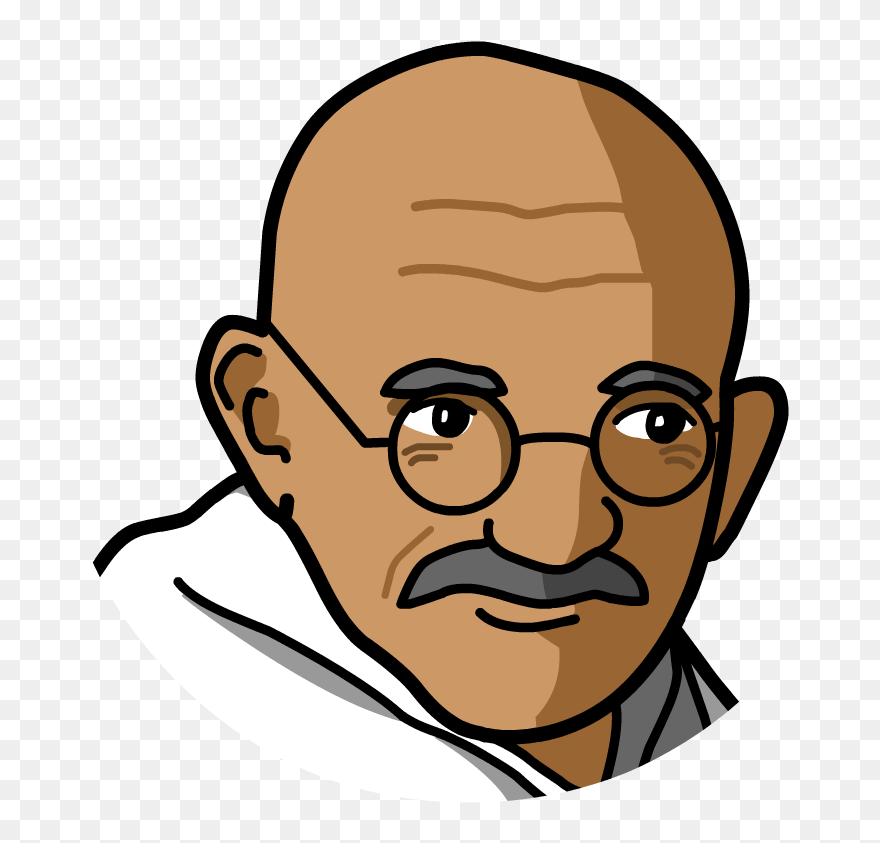 Martin Luther Clipart Icon - Cartoon Picture Of Gandhi - Png Download