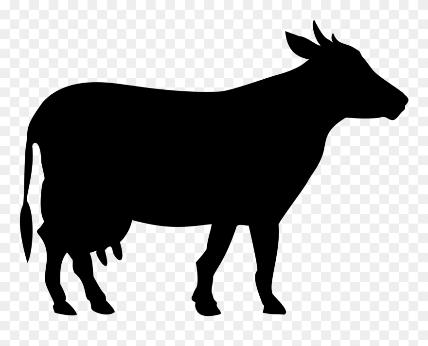 Beef Cattle Clip Art - Silhouette Cow Png Clipart Transparent Png