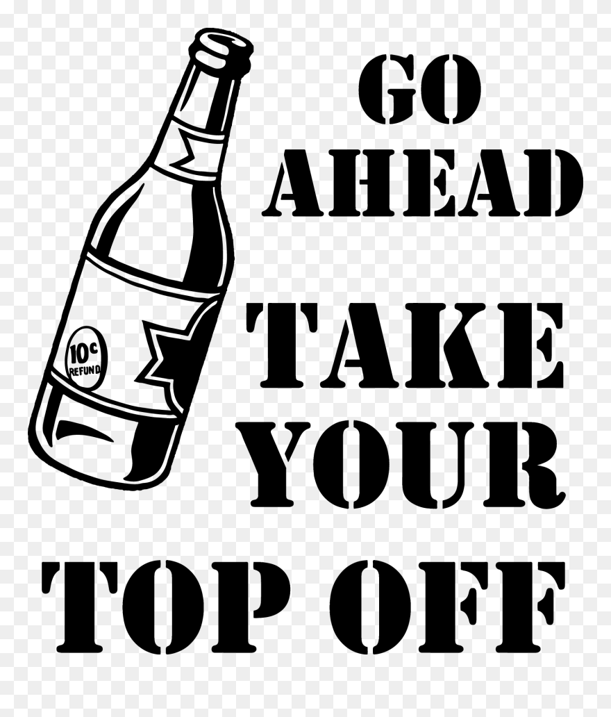 Go Ahead Take Your Top Off - Take Your Top Off Bottle Opener Decal Clipart