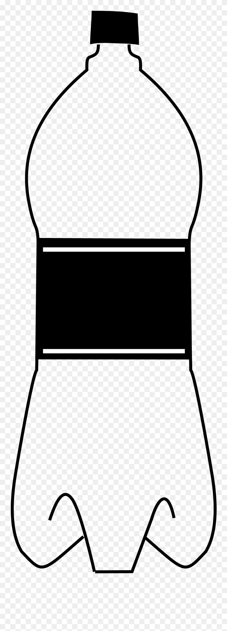 Empty Bottle Clipart Black And White - Crush The Bottle After Use - Png Download