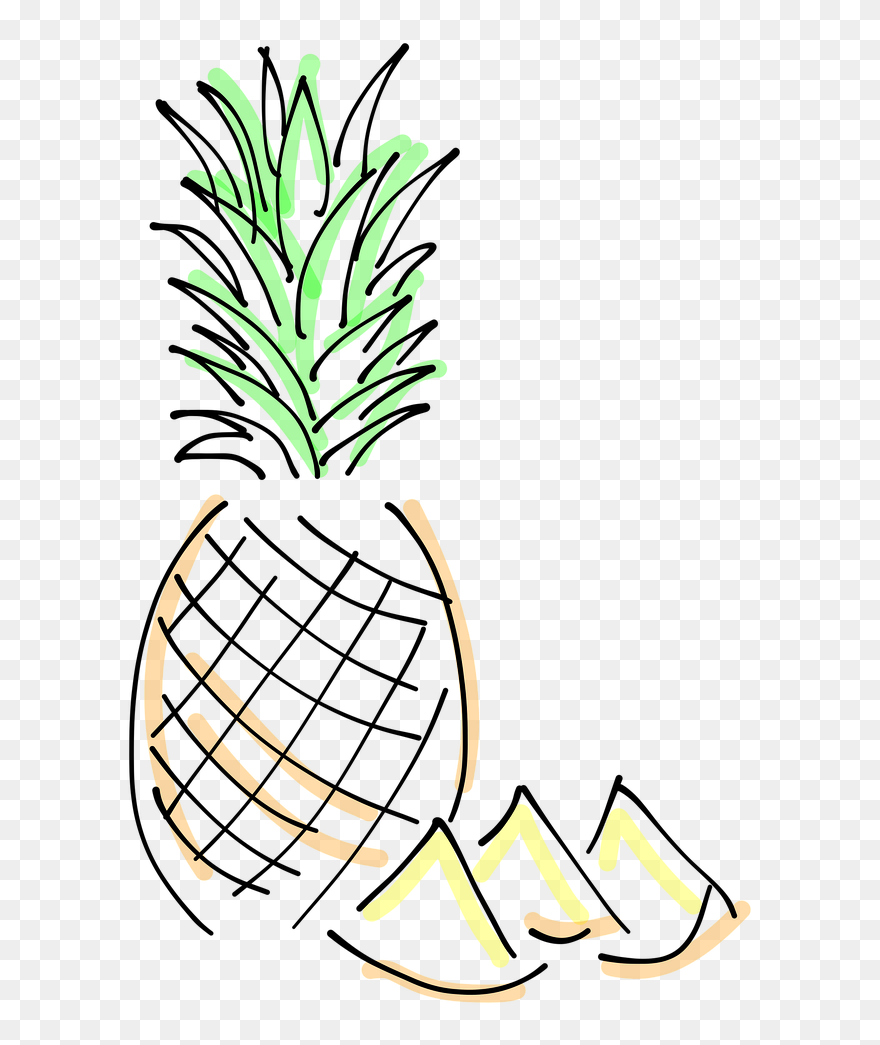 Pink Pineapple Face Masks Clipart