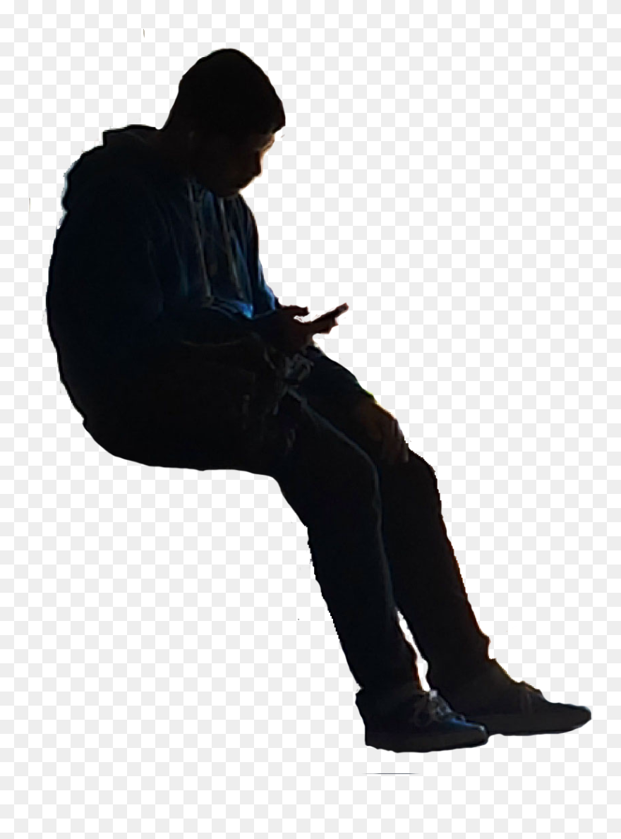 Shadow Sitting Clip Art - Sitting Silhouette Person Png Transparent Png