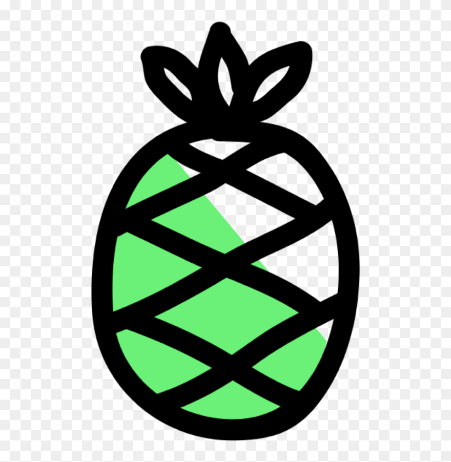 Pineapple W Green 2 - Illustration Clipart