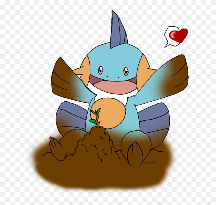 Transparent Mud Clipart Black And White - Marshtomp Cute - Png Download