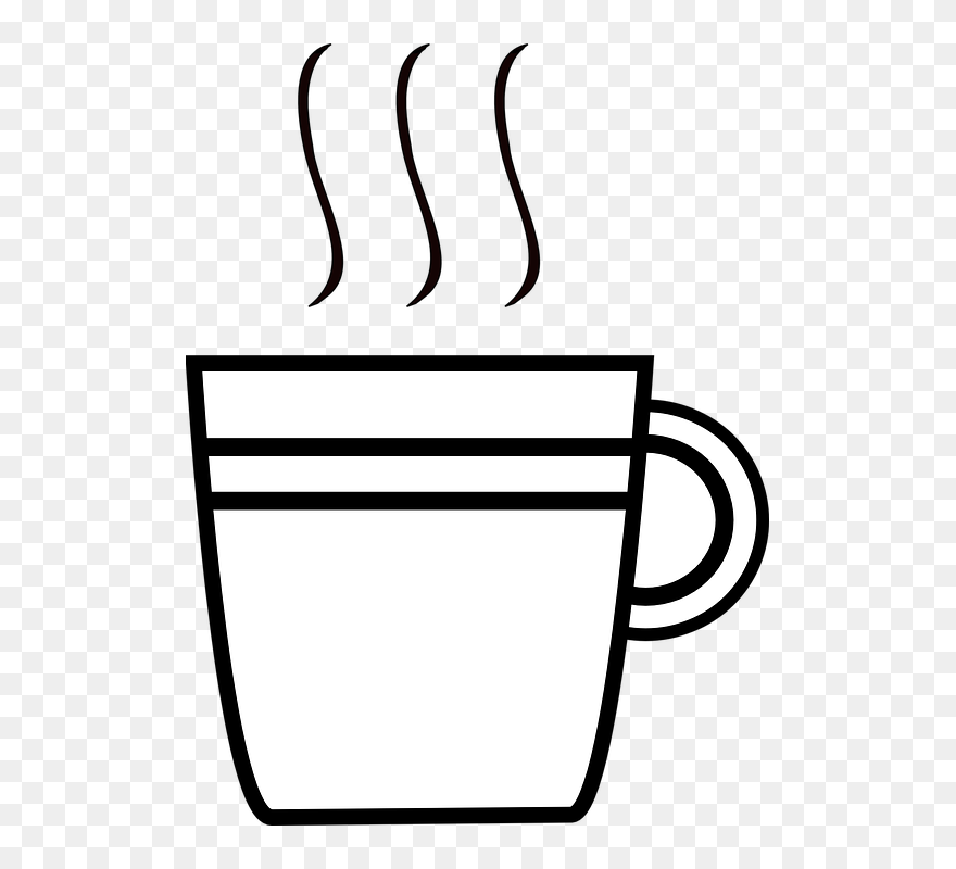 Cup-303623 960 - Cup Clipart Black And White - Png Download