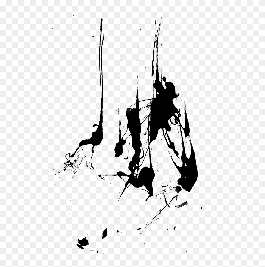 Transparent Black Paint Splash Png - Ink Splatter Splash Png Clipart