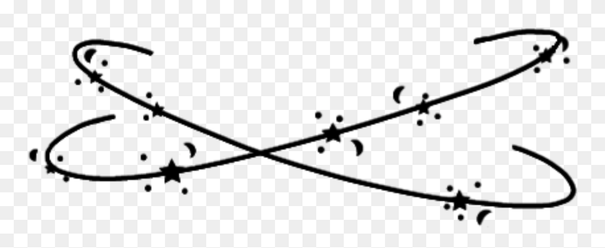 Moons Stars Dizzy Cute Blackandwhite Galaxies Galaxy - Black Aesthetic Transparent Background Clipart