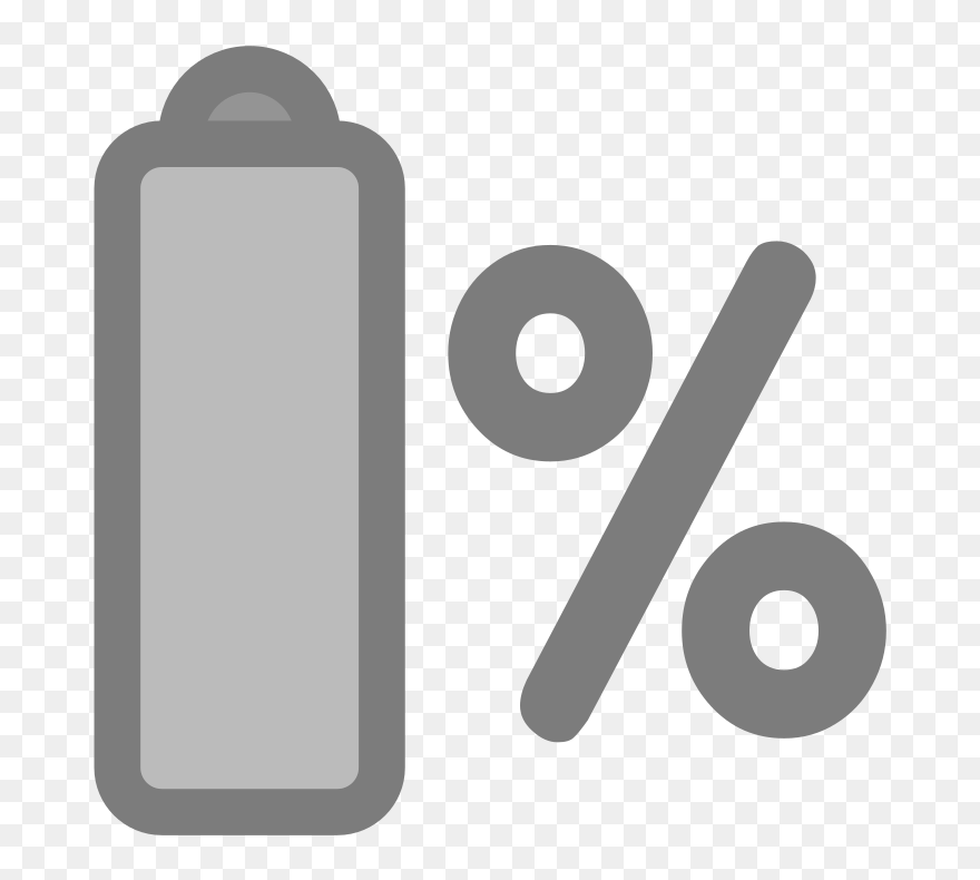 Clip Connector Laptop - Phone Battery Percentage - Png Download