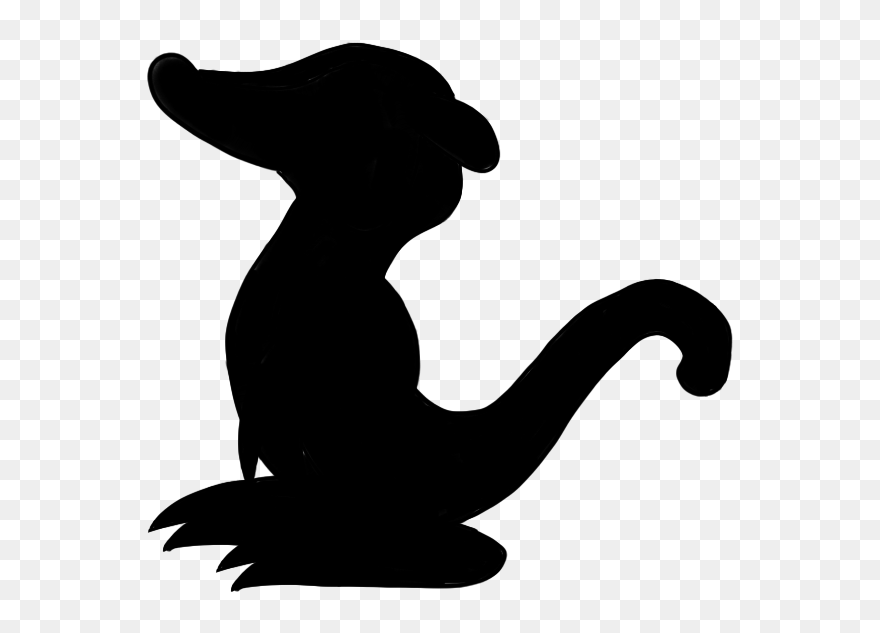 Black & White - Dog Catches Something Clipart
