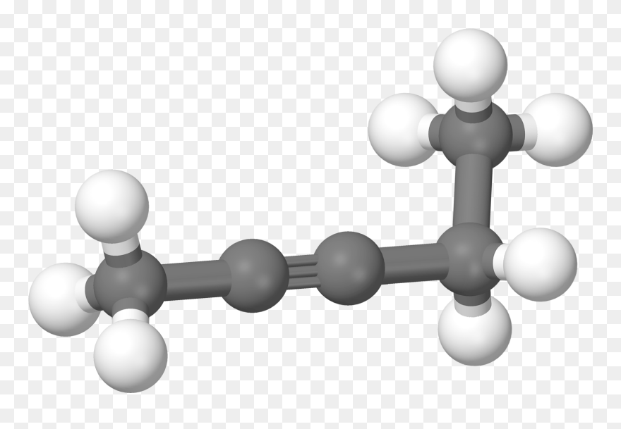 C5h8 Clipart Clipart Black And White Stock 2-pentyne - Alkyne Png Transparent Png