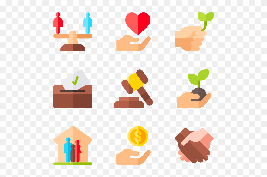 Protest Vector Illustration - Human Rights Vector Png Clipart