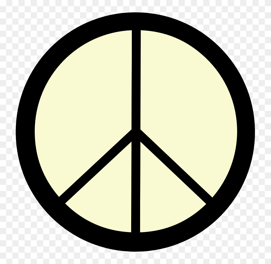 Peace Sign Clipart Half - Peace Symbol - Png Download