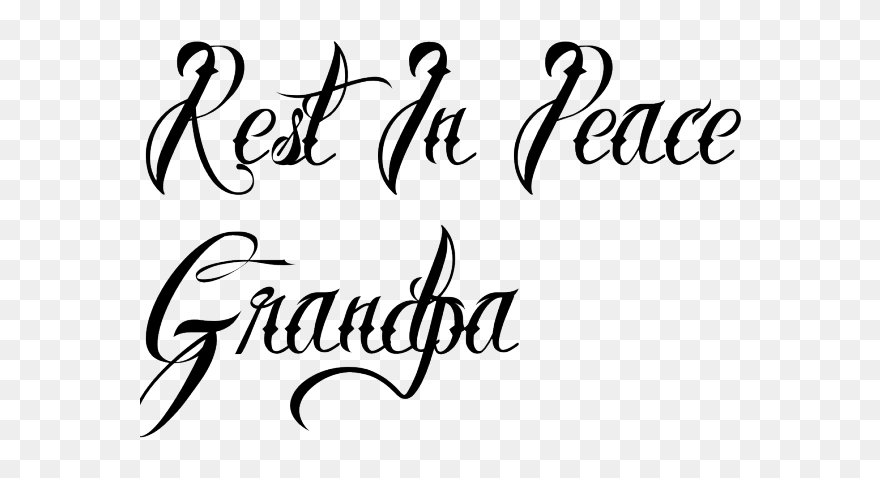 Rest In Peace In Cursive Clipart