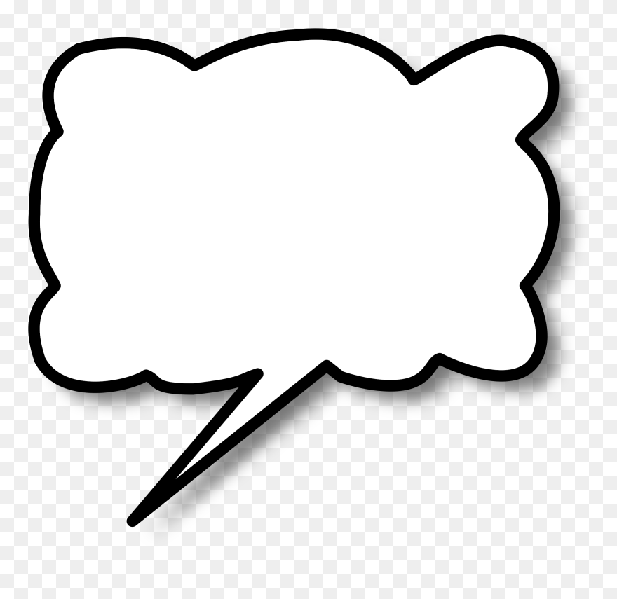 Callout Cloud Left Big - Clip Art - Png Download