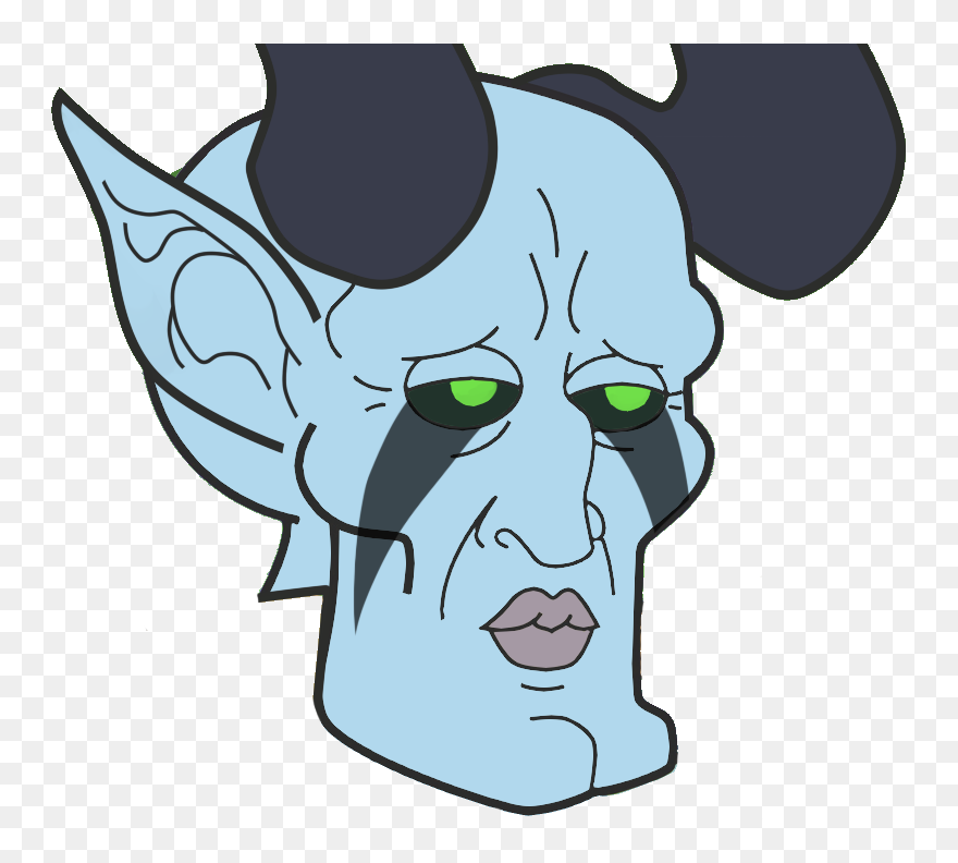 Squidward With His Butt Chin Clipart