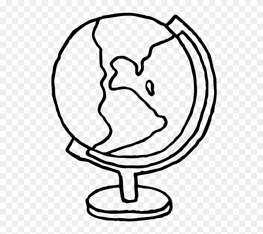 Drawn Globe Transparent - Easy Drawing Of A Globe Clipart