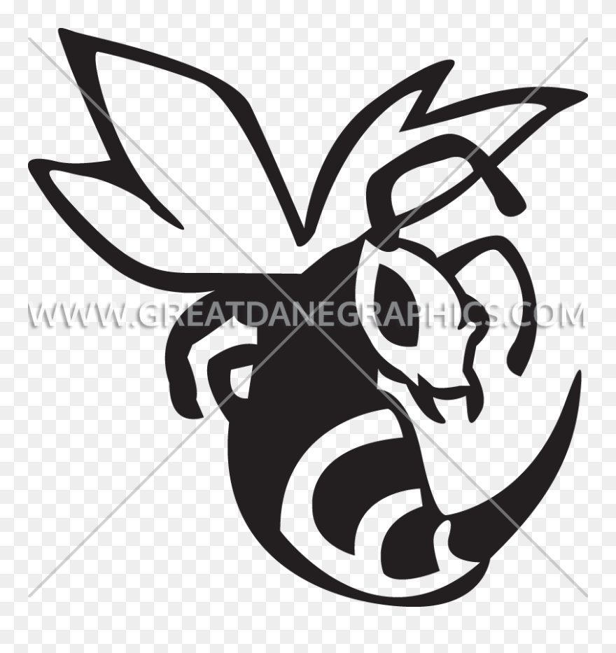 Hornet Clipart Black And White - Png Download