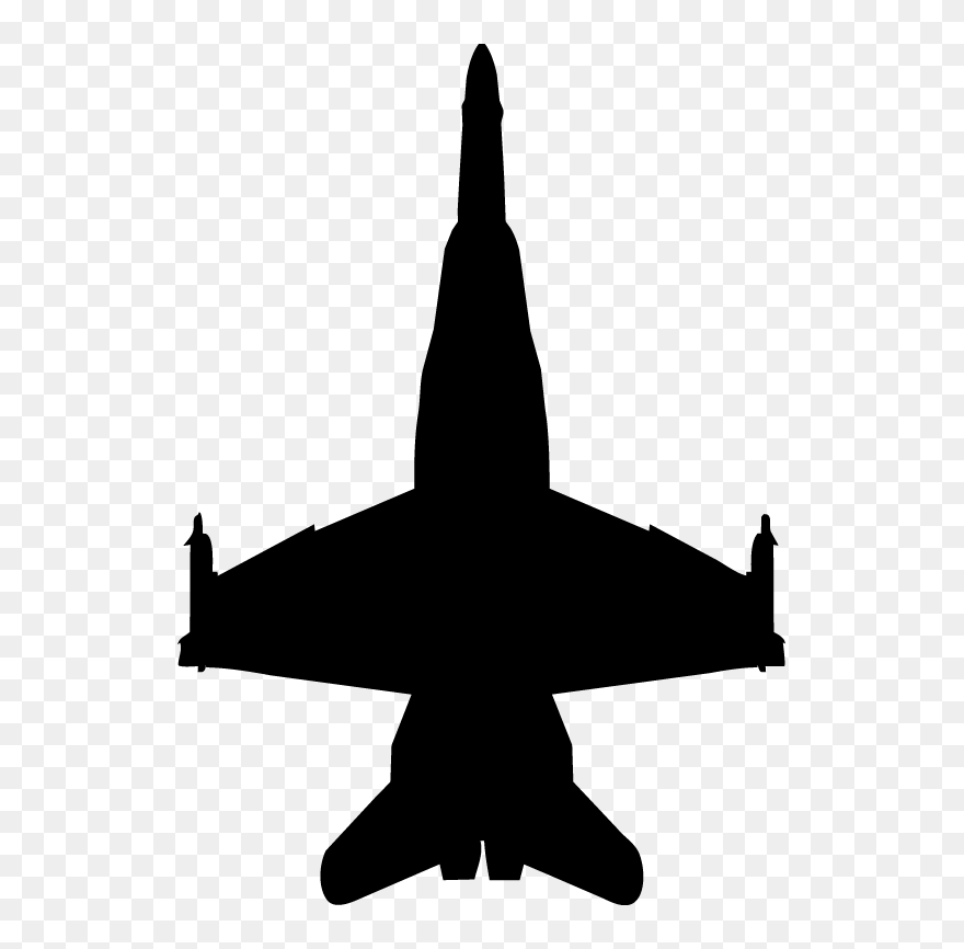 Transparent Hornet Clipart Black And White - Super Hornet F18 Silhouette - Png Download