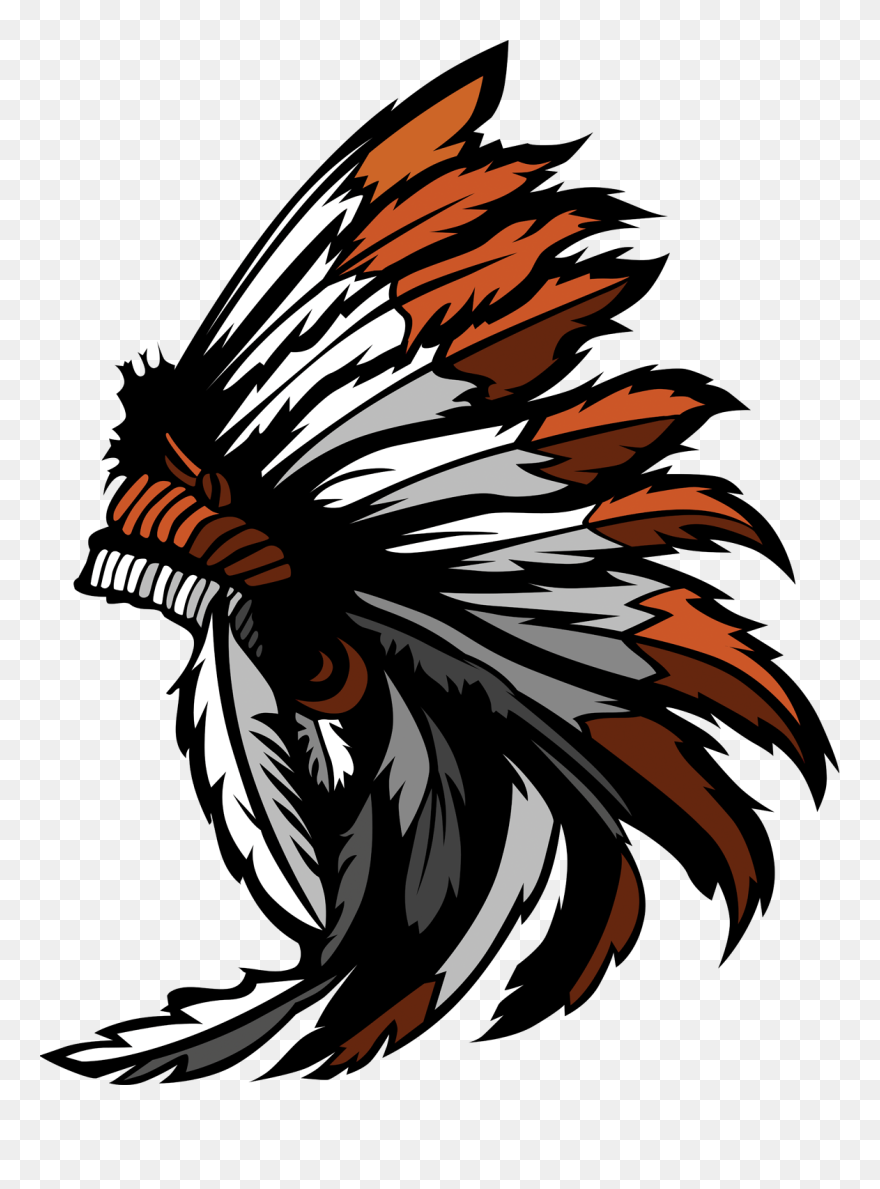 Transparent Headdress Clipart - Red Indian Logo Tattoo - Png Download