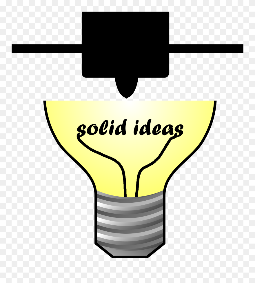 Solid Ideas - Transparent Background Light Bulb Transparent Clipart