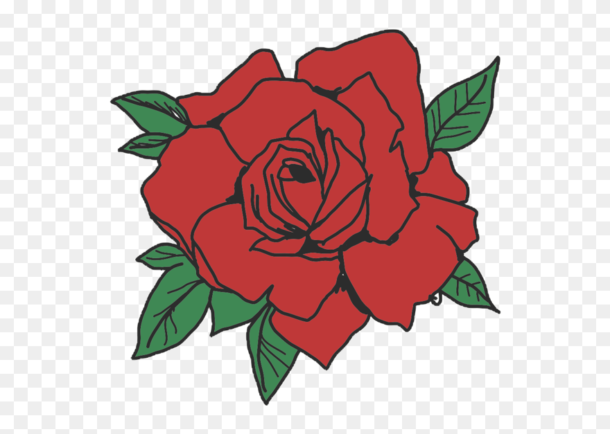 Rose Tumblr Download Free Clipart With A Transparent - Old School Tattoo Roses - Png Download