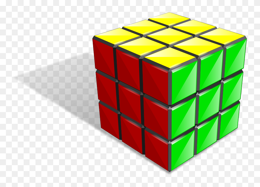 3d Cube Clipart - Rubiks Kube 3d Art - Png Download