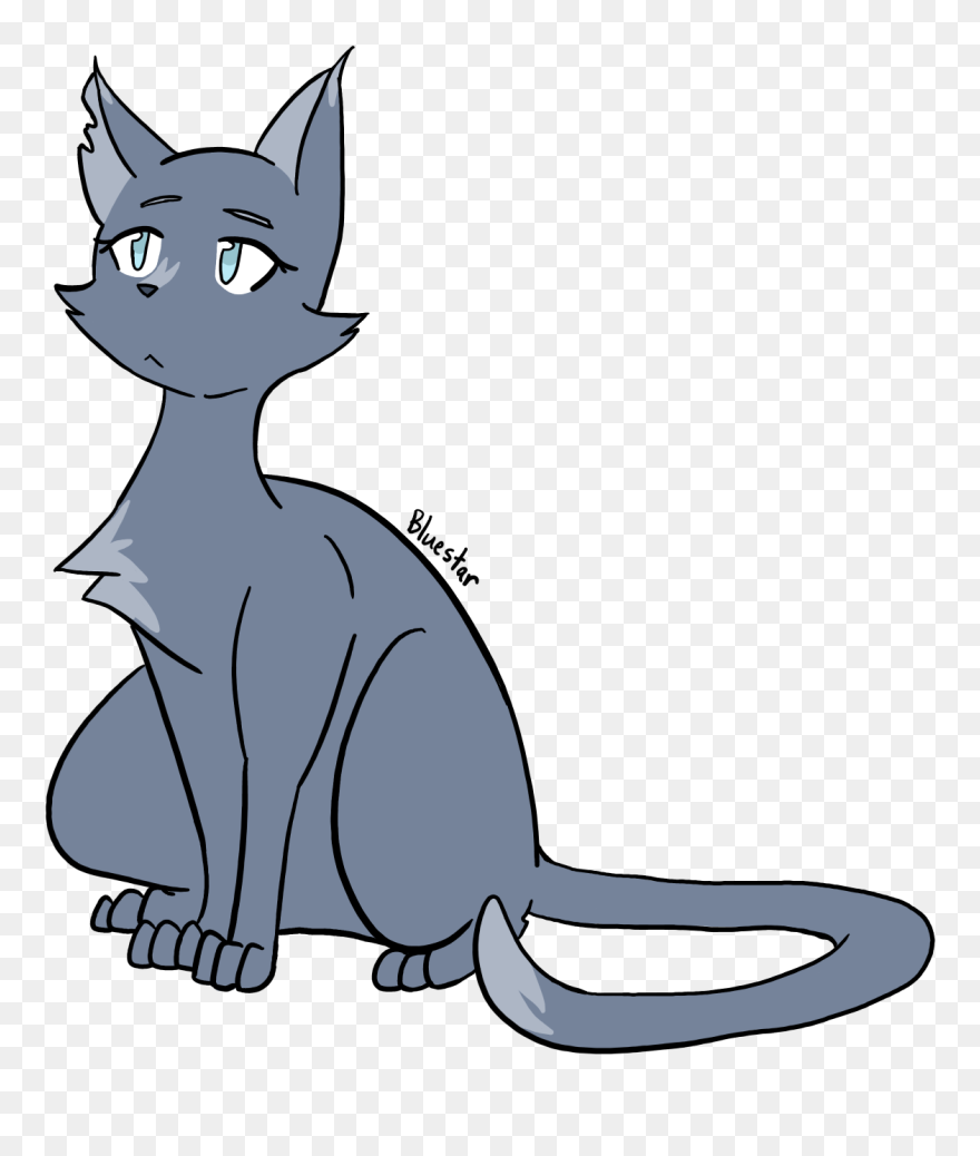Big Cat Clipart Skinny Cat - Warrior Cats Bluestar Transparent - Png Download