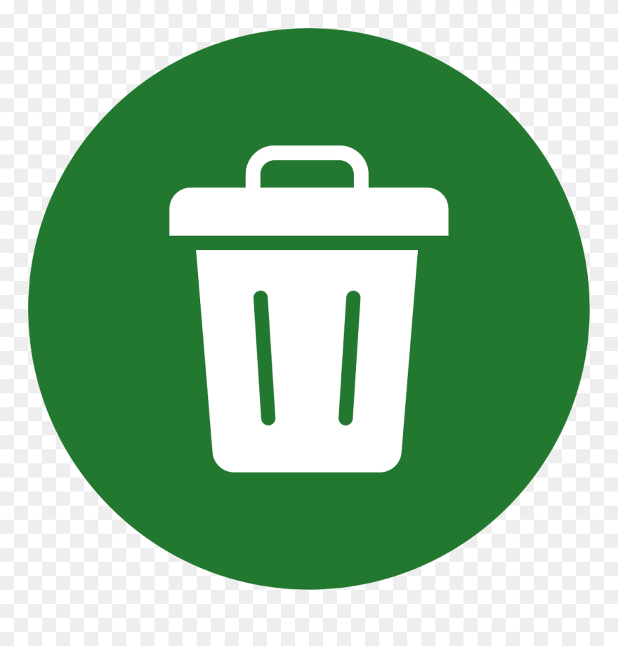 Manage Waste - White Recycle Bin Icon Clipart