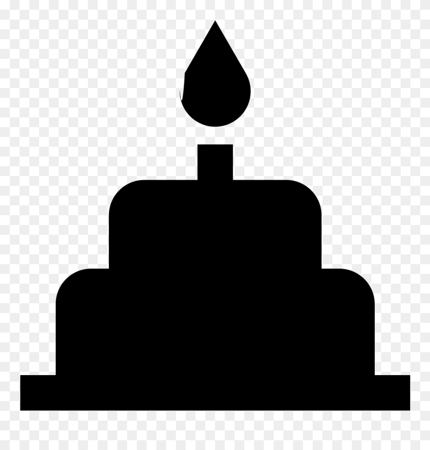 Birthday Cake Clip Art - Silhueta Bolo Png Transparent Png