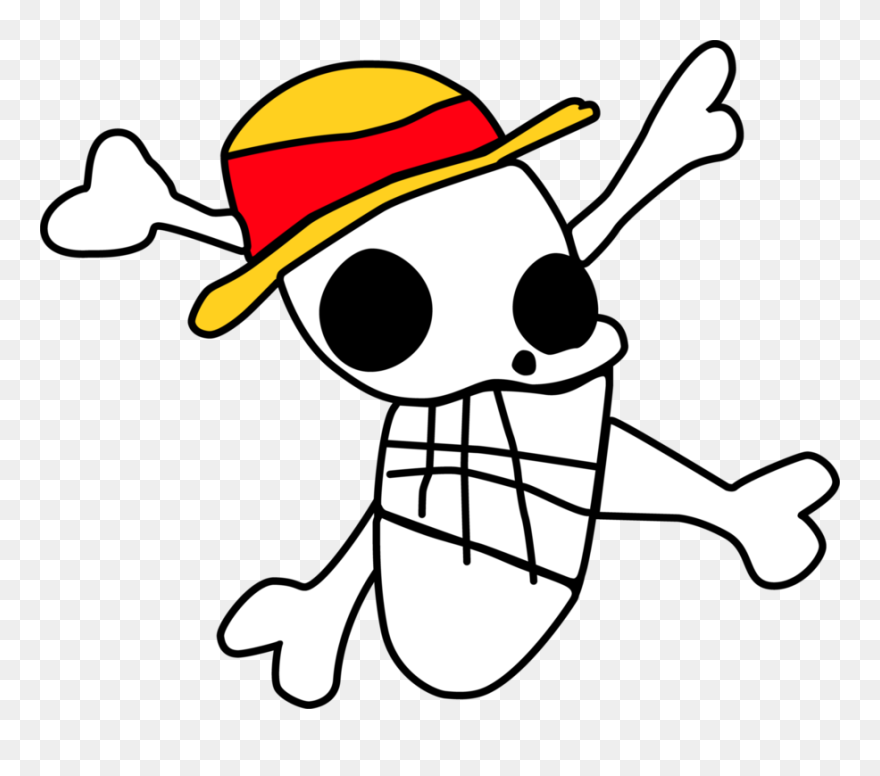 Art,monochrome Photography,beak - One Piece Jolly Roger Luffy Clipart