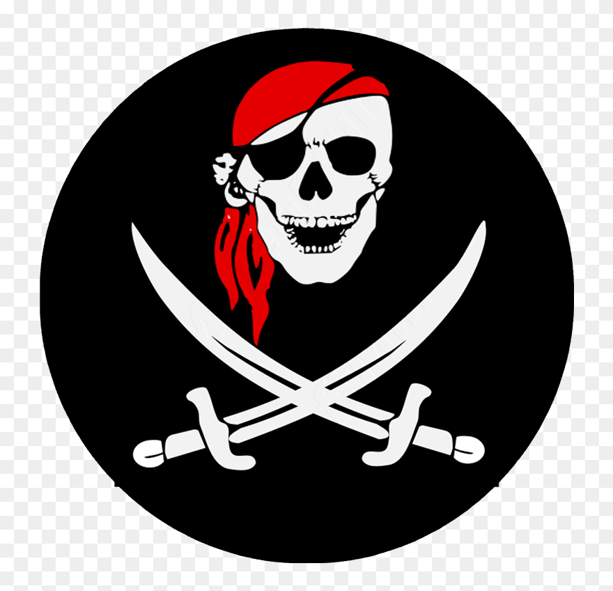 Transparent Pirate Skull Clipart - Skull And Crossbones - Png Download