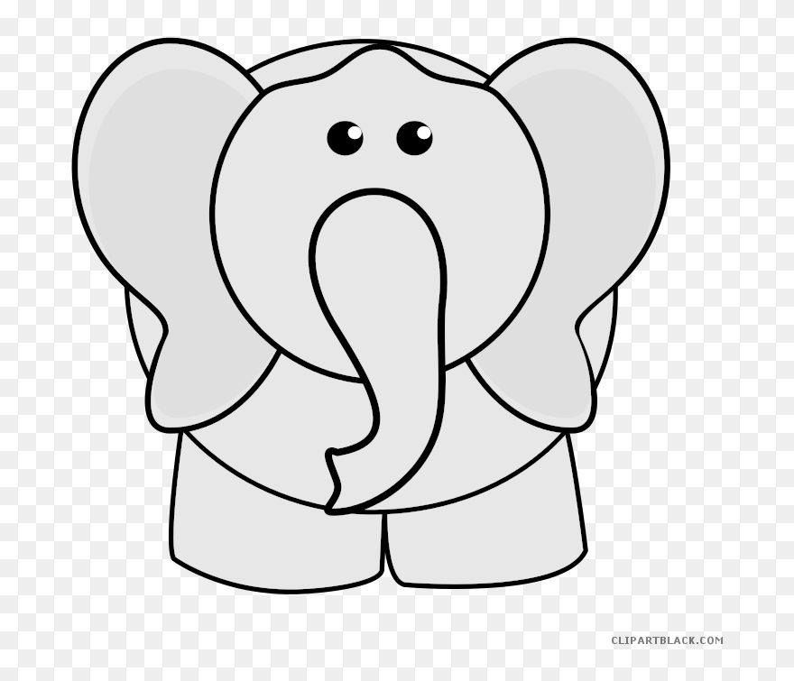 Elephant High Quality Animal Free Black White Clipart - Png Download