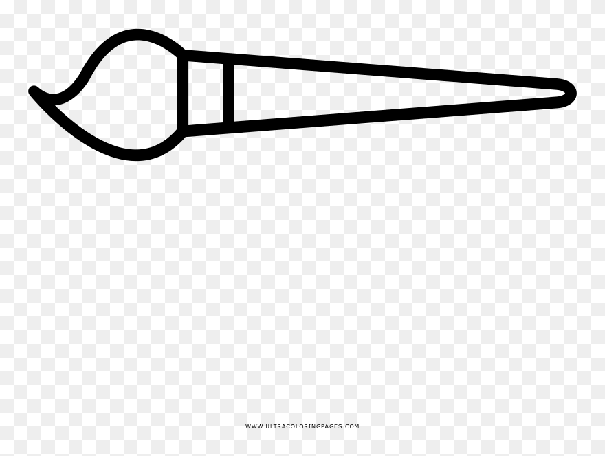 Paintbrush Coloring Page - Colouring Pages Of Paint Brush Clipart