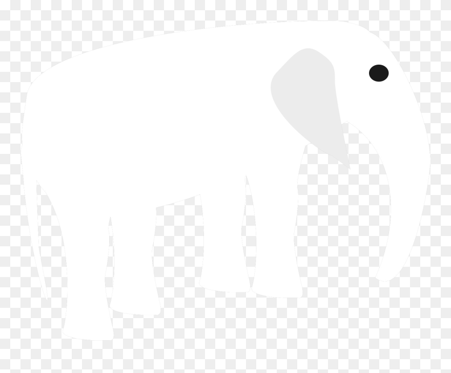 Black & White Elephant Png Clipart Image - White Elephant Png Transparent