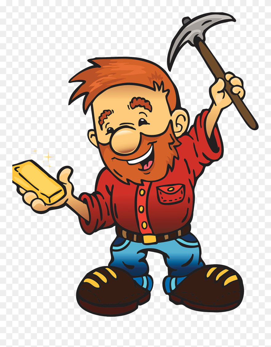 Transparent Gold Rush Clipart - Miner Gold Rush Cartoon - Png Download
