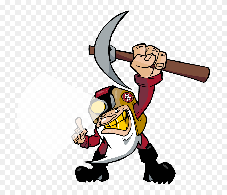 Mining Clipart Cartoon - Cartoon Miner Mining Gold - Png Download